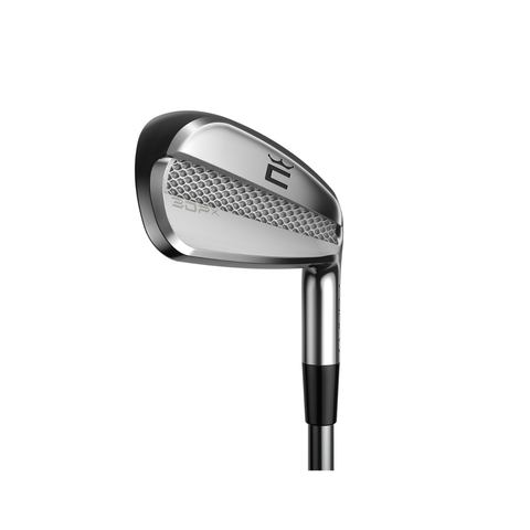 Hero image of COBRA 3DP X irons with compact design and high-MOI forgiveness
