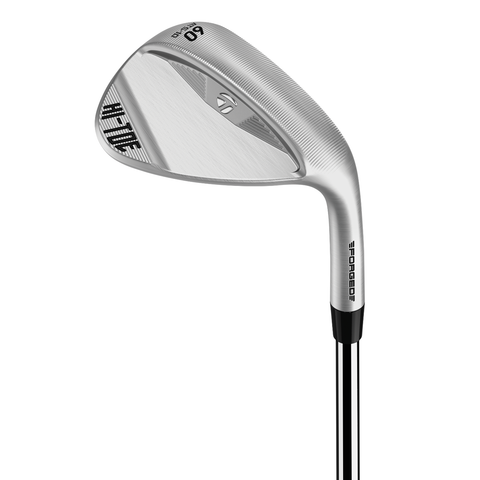 Hero image of the Hi-Toe 5 forged wedge featuring a precision-shaped profile and premium chrome finish.