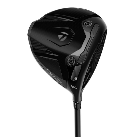Hero image of Qi4D Shadowfall driver in high-gloss black, highlighting sleek design and performance.