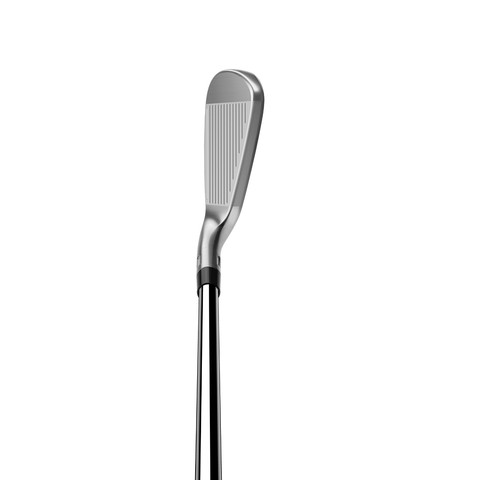 Close-up image of a TaylorMade Qi Max iron showing cavity and badge details from the overhead view