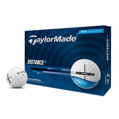 TaylorMade Distance+ Golf Balls – White (V9948501)