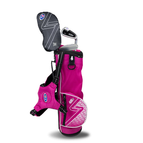 US Kids UL7 39" 3 Club Carry Set – Pink/White, Right Hand (20103)