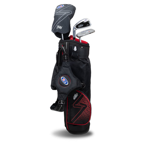 US Kids UL7 39" 3 Club Carry Set – Black/Red, Left Hand (20141)