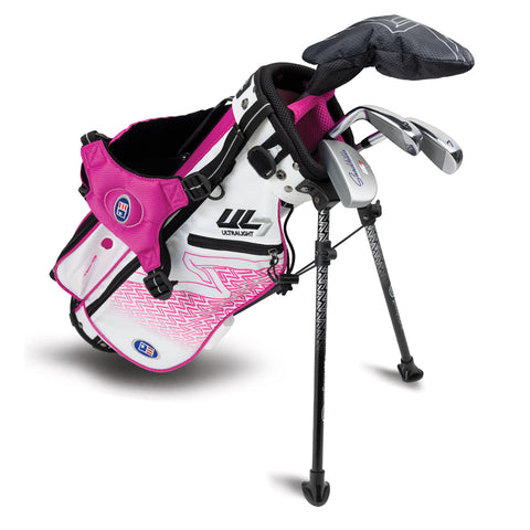 US Kids UL7 42" 4 Club Stand Set – White/Pink, Right Hand (21103)