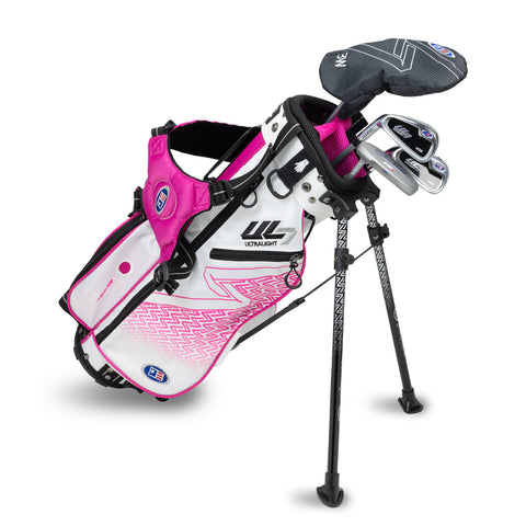 US Kids UL7 42" 4 Club Stand Set – White/Pink, Left Hand (21143)