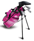 US Kids UL7 45" 4 Club Stand Set – Pink/White, Right Hand (22103)