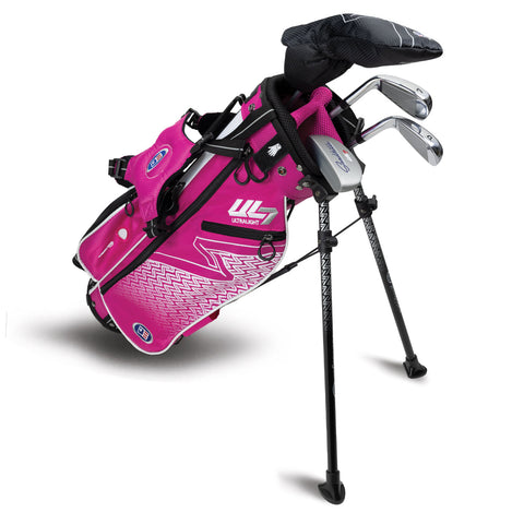 US Kids UL7 45" 4 Club Stand Set – Pink/White, Right Hand (22103)
