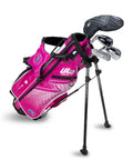 US Kids UL7 45" 4 Club Stand Set – Pink/White, Left Hand (22143)