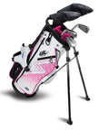 US Kids UL7 48" 5 Club Stand Set – White/Pink, Right Hand (23103)