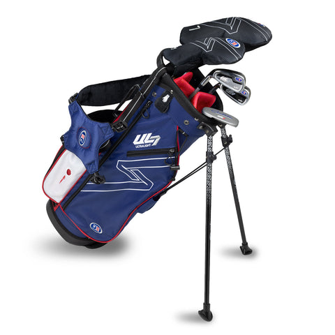US Kids UL7 48" 5 Club Stand Set – Navy/Red, Left Hand (23142)