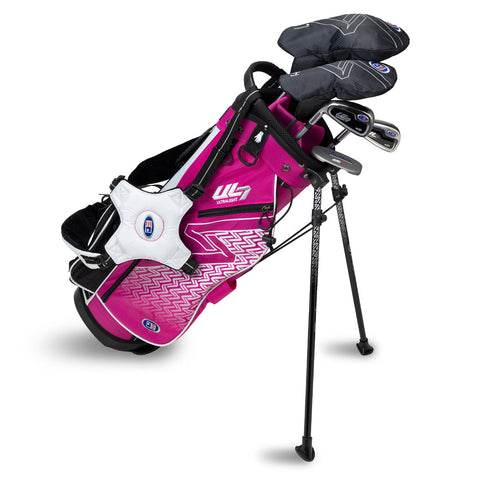 US Kids UL7 51" 5 Club Stand Set – Pink/White, Left Hand (24143)