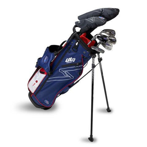 US Kids UL7 57" 7 Club Stand Set – Navy/Red, Left Hand (26145)