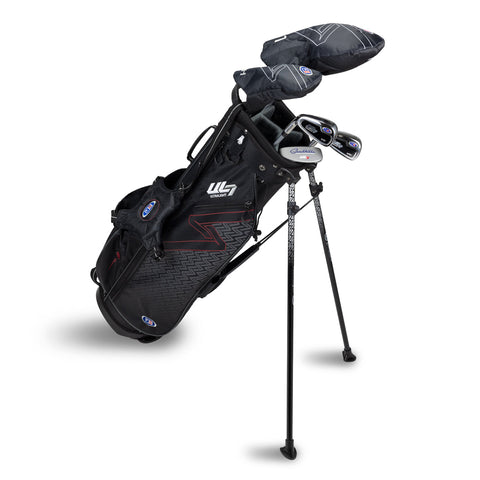 US Kids UL7 60" 5 Club Stand Set – Black/Maroon, Left Hand (27141)