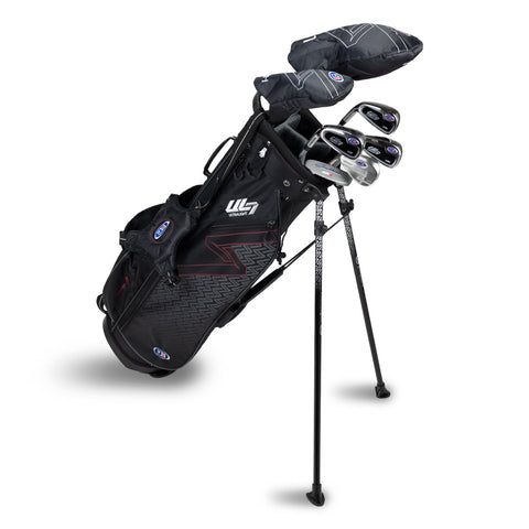 US Kids UL7 60" 7 Club Stand Set – Black/Maroon, Left Hand (27144)