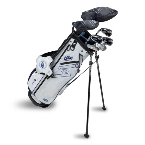 US Kids UL7 60" 7 Club Stand Set – Silver/Navy, Left Hand (27145)
