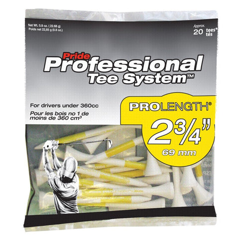 Pride PTS Wood Tees – 2 3/4" Small (20/bag) (GolfMax 4206)