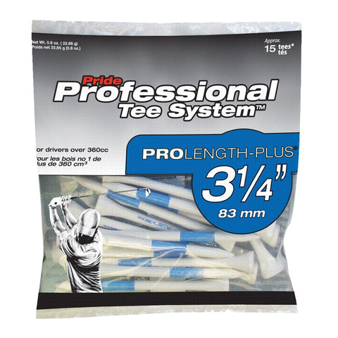Pride PTS Wood Tees – 3 1/4" Small (15/bag) (GolfMax 4207)