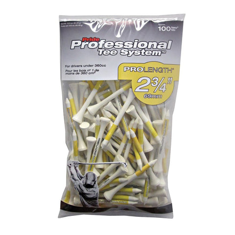 Pride PTS Wood Tees – 2 3/4" Large (100/bag) (GolfMax 4306)