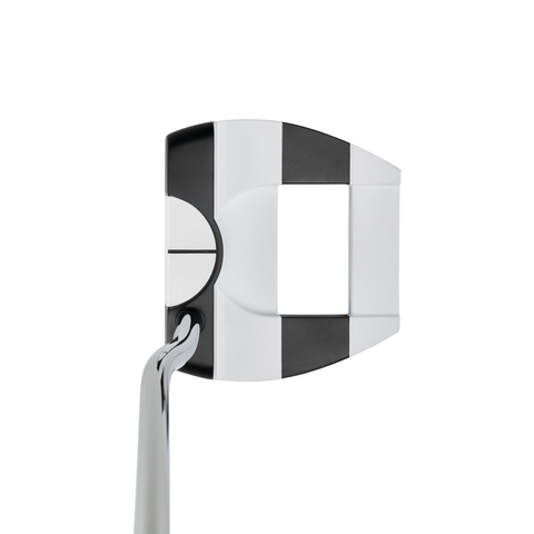 Overhead image of Odyssey Ai-DUAL Jailbird Cruiser ½ Ball putter with mallet design and alignment system