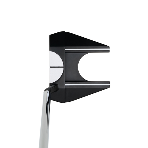 Overhead image of Odyssey Ai-DUAL #7 ½ Ball S putter with alignment design and slant neck