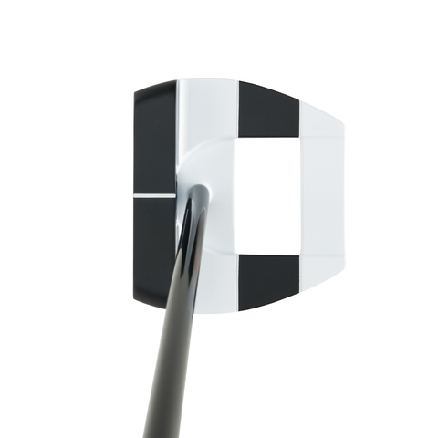 Overhead image of Odyssey Ai-DUAL Square 2 Square Jailbird putter with mallet design and center shaft