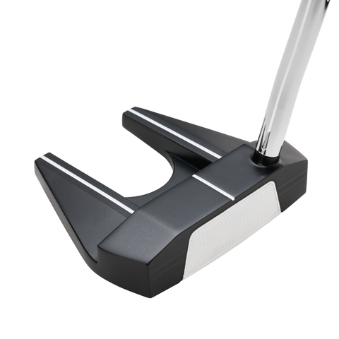 Angled image of Odyssey Ai-DUAL #7 DB putter with mallet design and face-balanced setup