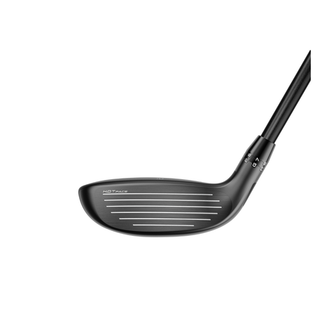Direct image of OPTM hybrid club face with larger, forgiving design for easy launch and control