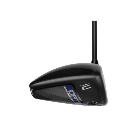 Side image of COBRA OPTM X driver with balanced design for speed, accuracy, and forgiveness