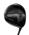 Hero image of the Titleist GTS300 Mini Driver featuring a sleek black crown and titanium clubhead.