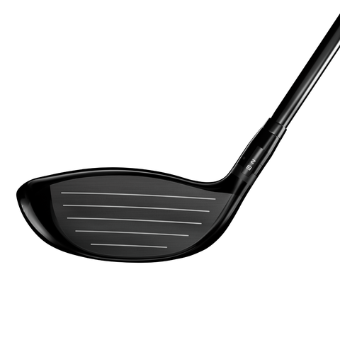 Club face of the Titleist GTS300 Mini Driver featuring a sleek black crown and titanium clubhead.