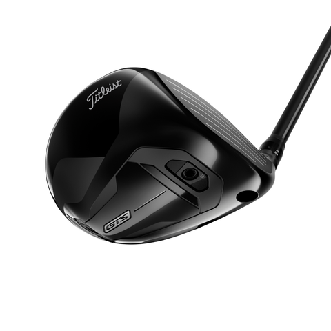 Hero image of the Titleist GTS300 Mini Driver featuring a sleek black crown and titanium clubhead.