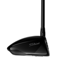 Side of the Titleist GTS300 Mini Driver featuring a sleek black crown and titanium clubhead.