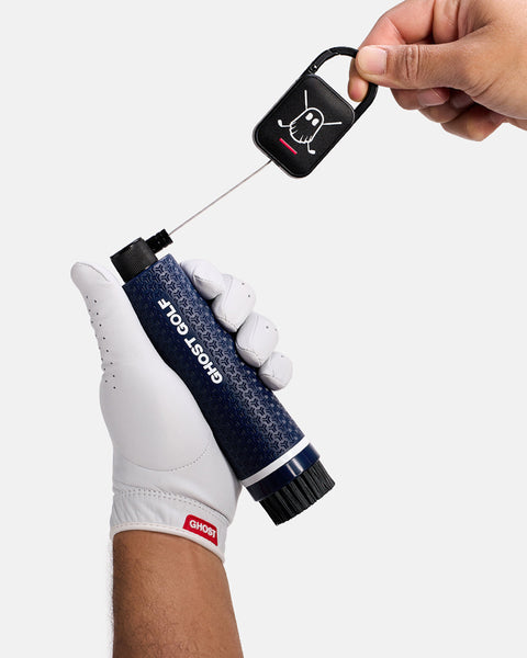 Ghost Club & Shoe Brush – Navy (GG-ACC-BRUSH-2) – retractable carabiner