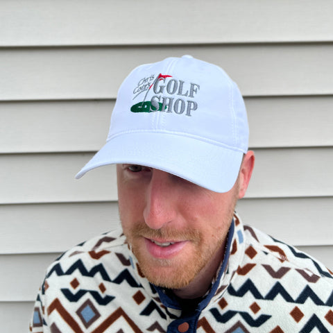 Chris Cote's Golf Shop Performance Cap - White