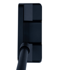 Overhead image of LINK.2.2 compact wide-body blade with square back, black finish, and deep milled face.