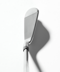 Address view of a Mizuno Pro S-4 iron showing the grooved face and topline.