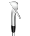 Toe view of a Mizuno Pro S-4 iron showing the rounded toe and clubhead profile.