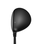 Overhead image of COBRA OPTM LS Titanium fairway wood with compact low-spin design for speed and control