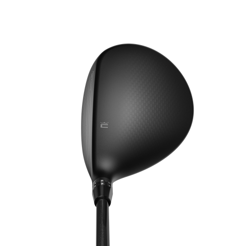 Overhead image of COBRA OPTM LS Titanium fairway wood with compact low-spin design for speed and control