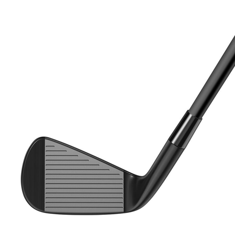 Club face of the P790 Shadowfall iron with dark finish and sleek Tour-inspired design.