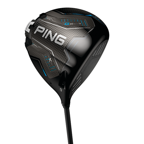 PING G440 K driver hero image, angled view showing clubhead shape and carbon crown