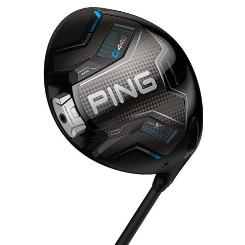 PING G440 K driver hero image, angled view showing clubhead shape and carbon crown