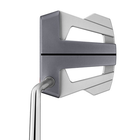 Address image of the Scotty Cameron Phantom 12 with a winged mallet head and alignment sightline.