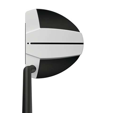 Overhead view of Scottsdale TEC Hayden mallet putter with full-shaft offset and Eye Q alignment line