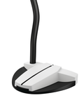 Angled view of Scottsdale TEC Hayden mallet putter with full-shaft offset and Eye Q alignment line