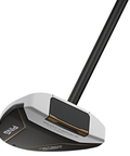 Angled view of Scottsdale TEC Ketsch Onset mallet putter face with onset shaft and Eye Q alignment