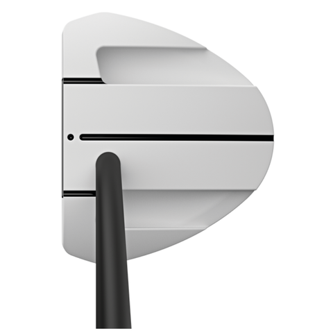 Overhead view of Scottsdale TEC Ketsch Onset mallet putter with onset shaft and Eye Q alignment