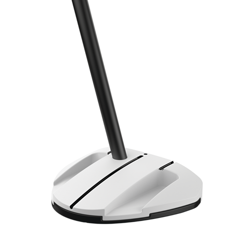 Angled view of Scottsdale TEC Ketsch Onset mallet putter with onset shaft and Eye Q alignment