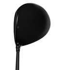 Address image of Qi4D Shadowfall driver in high-gloss black, highlighting sleek design and performance.