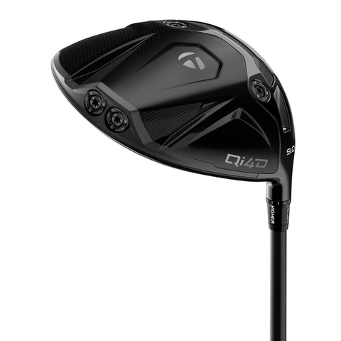 Hero image of Qi4D Shadowfall driver in high-gloss black, highlighting sleek design and performance.